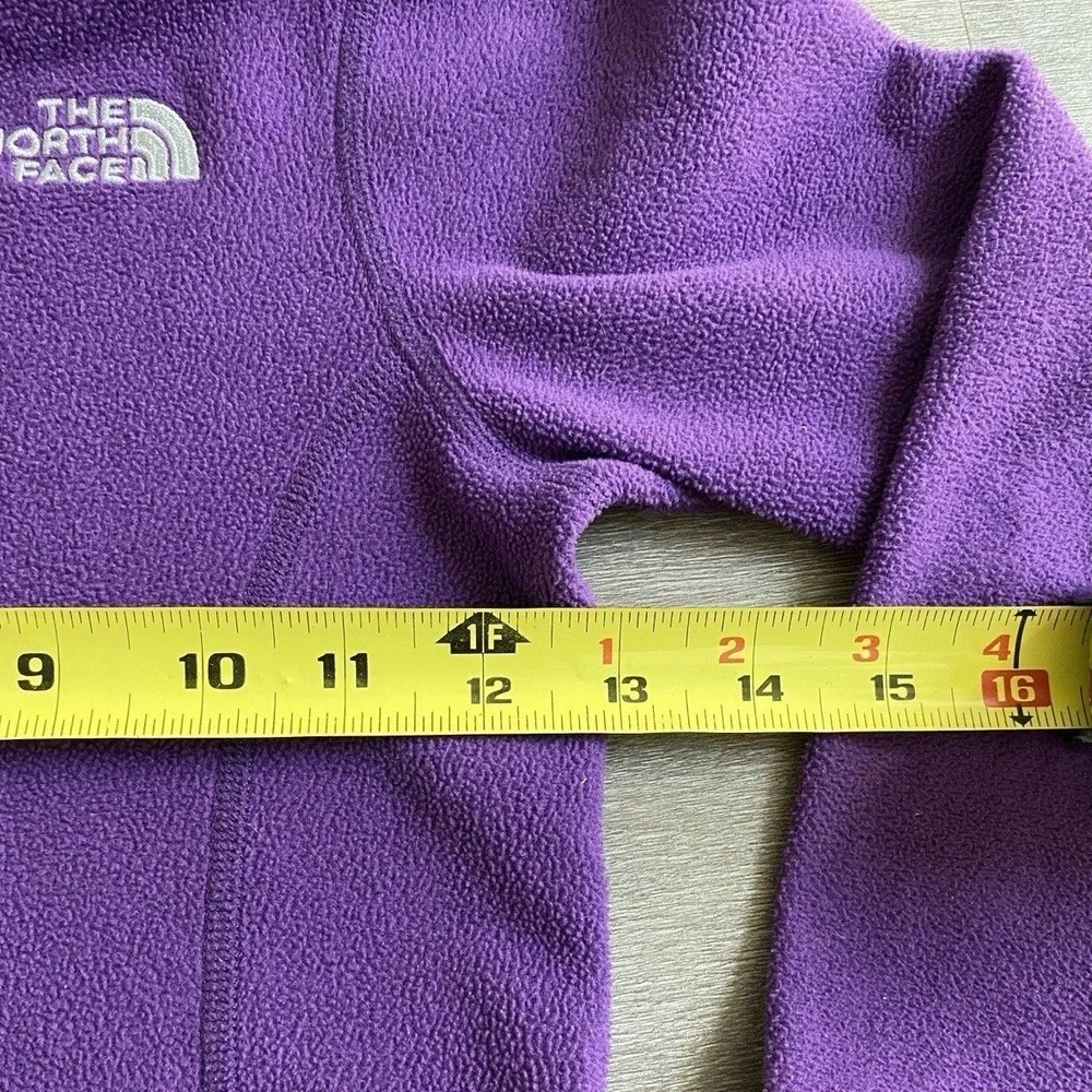 The North Face Purple 3/4 Zip Purple Fleece Pullover Cozy Size Girls XS (6) 1315